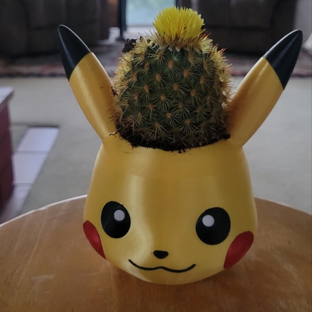 Yellow Pikachu planter